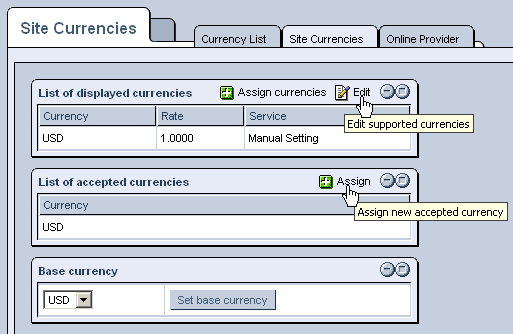 Currency site
