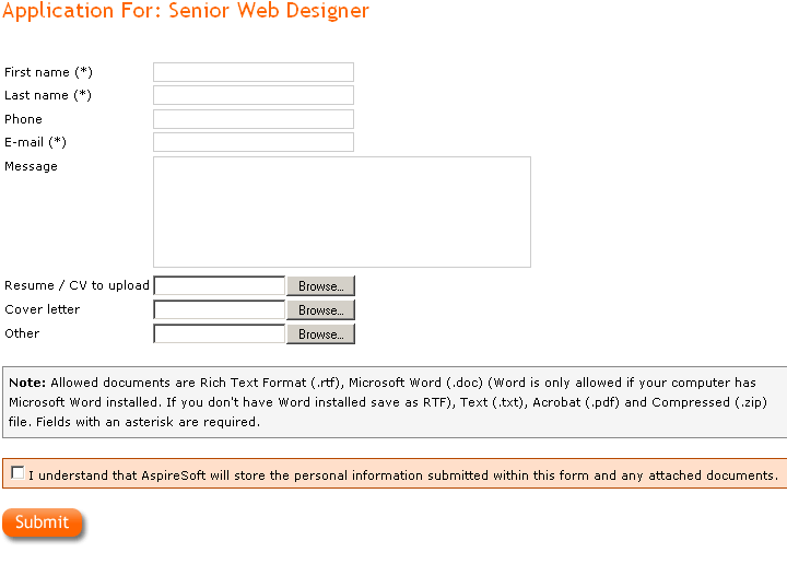 this application form,